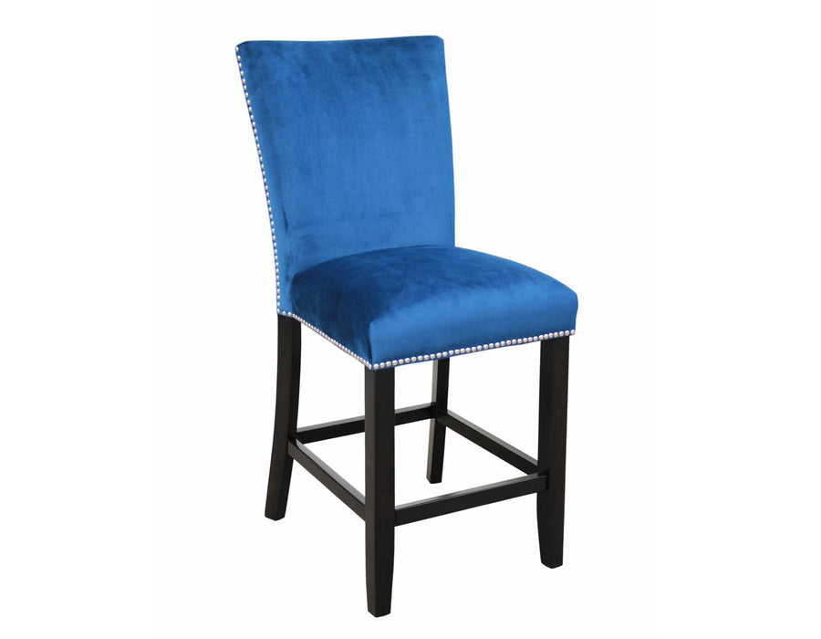 Steve Silver Camila Blue Velvet Counter Chair in Blue (Set of 2) image