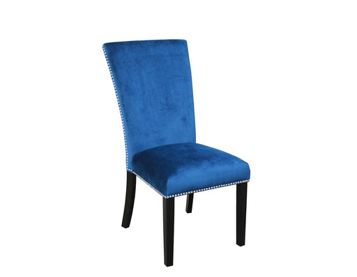 Steve Silver Camila Blue Velvet Side Chair in Blue (Set of 2) image