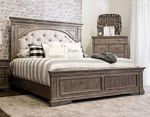 Steve Silver Highland Park Queen Panel Bed in Waxed Driftwood image