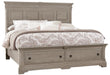 Vaughan-Bassett Heritage Queen Mansion Bed with Storage Footboard in Greystone image