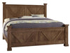 Vaughan-Bassett Cool Rustic King Barndoor X Headboard and Footboard Bed in Amber image