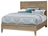 Vaughan-Bassett Passageways Deep Sand Queen Louvered Bed with Low Profile Footboard in Medium Brown image
