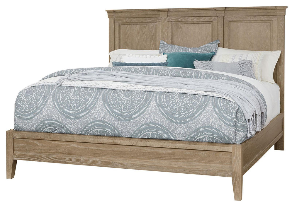 Vaughan-Bassett Passageways Deep Sand Queen Mansion Bed with Low Profile Footboard in Medium Brown image